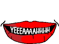 Gif animé bouche yeeaa